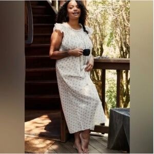 Doen Lovisa Long Nightgown in Coquille Medallion XS